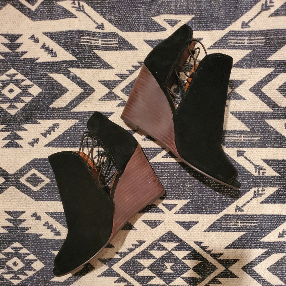 Lucky Brand Ankle Booties Open Toe